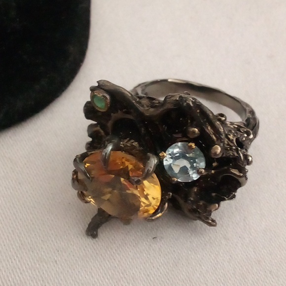 Antique Natural gemstone ring Size 8 🤗 - Picture 5 of 8